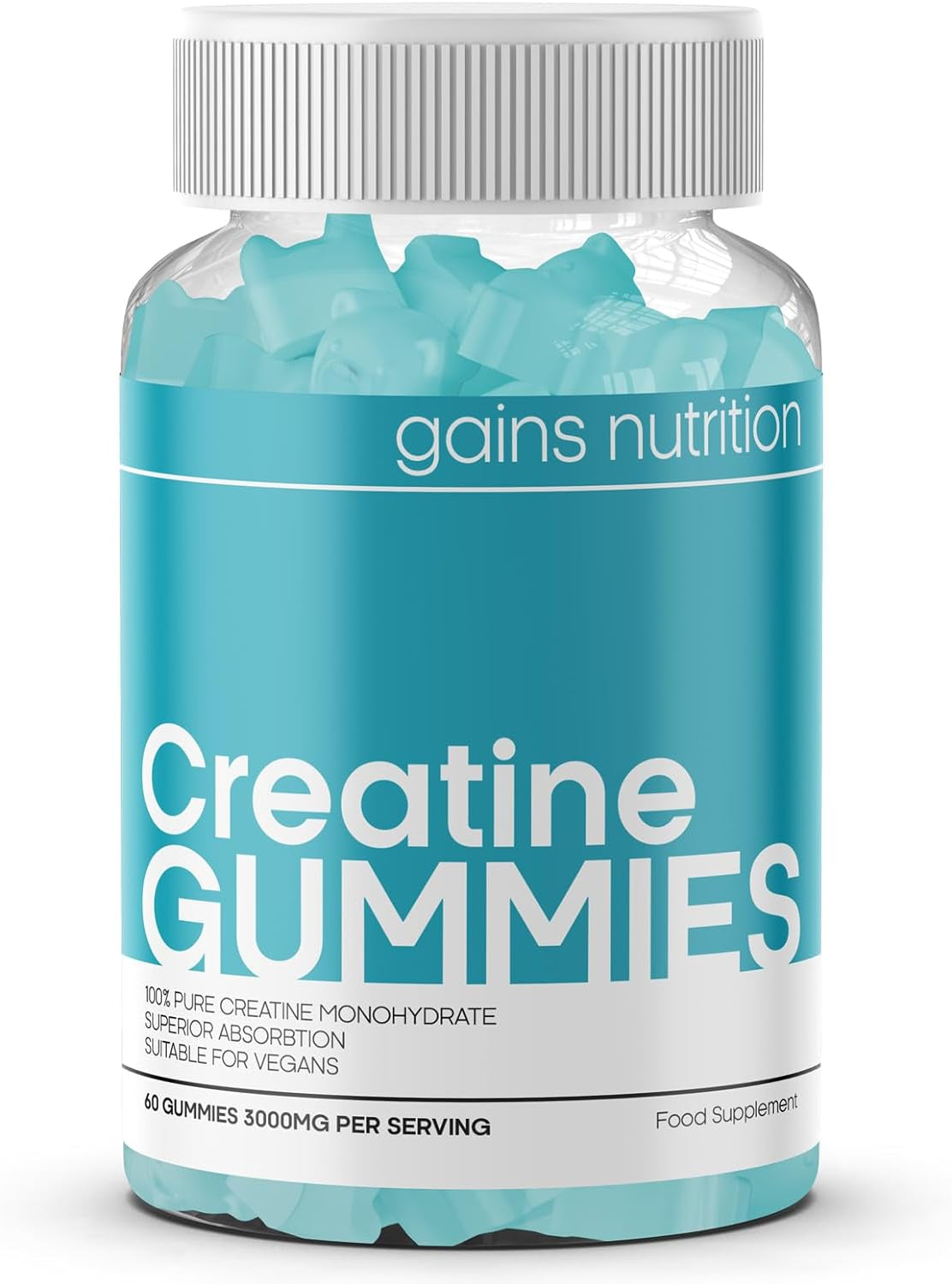 GN Creatine Gummies | 60 Chewable Creatine Gummies for Men & Women - 3000Mg Creatine Monohydrate per Serving | Berry Flavour, Non-Gmo & Suitable for Vegans & Vegetarians