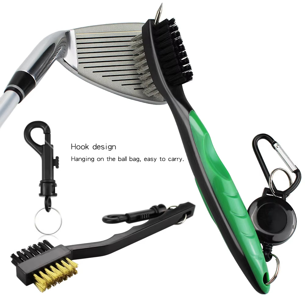 2Pcs/Set Golf Club Brush Golf Club Sharpener Grooving Tool Golf Putter Wedge Ball Groove Cleaner Kit Cleaning Tool Accessories