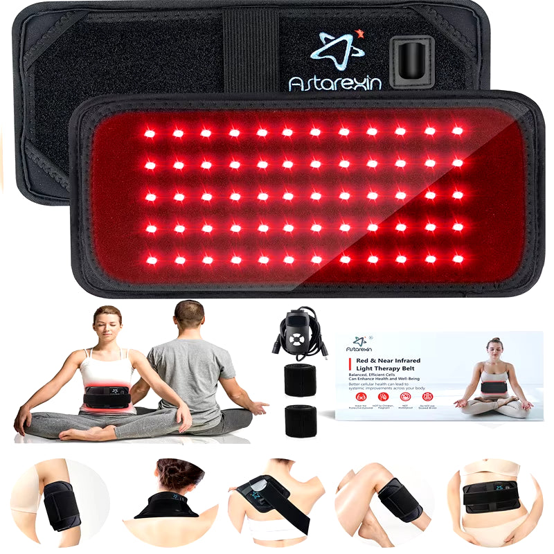 Infrared Light LED Healthcare Belt Waist Red Light Heating Massage Belt Pad Lumbar Back Waist Massager for Muscle Body Relief