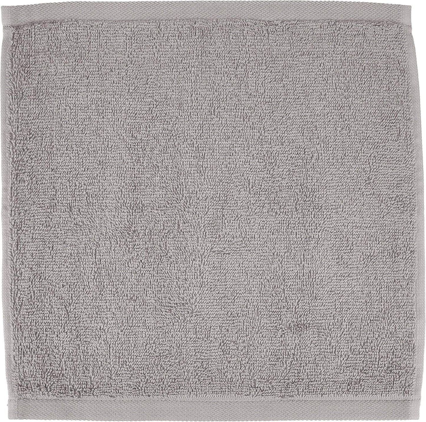 Face Towels for Bathroom, 100% Cotton Extra Absorbent Washcloth, Fast Drying - Salon Towel - 12-Pack, Grey (30 X 30 Cm)