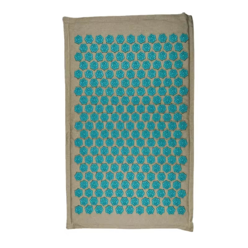 74*44Cm Nature Linen Coconut Palm Massage Yoga Mat with Bag Lotus Spike Acupressure Mat Cushion Massage Accupuncture Pad