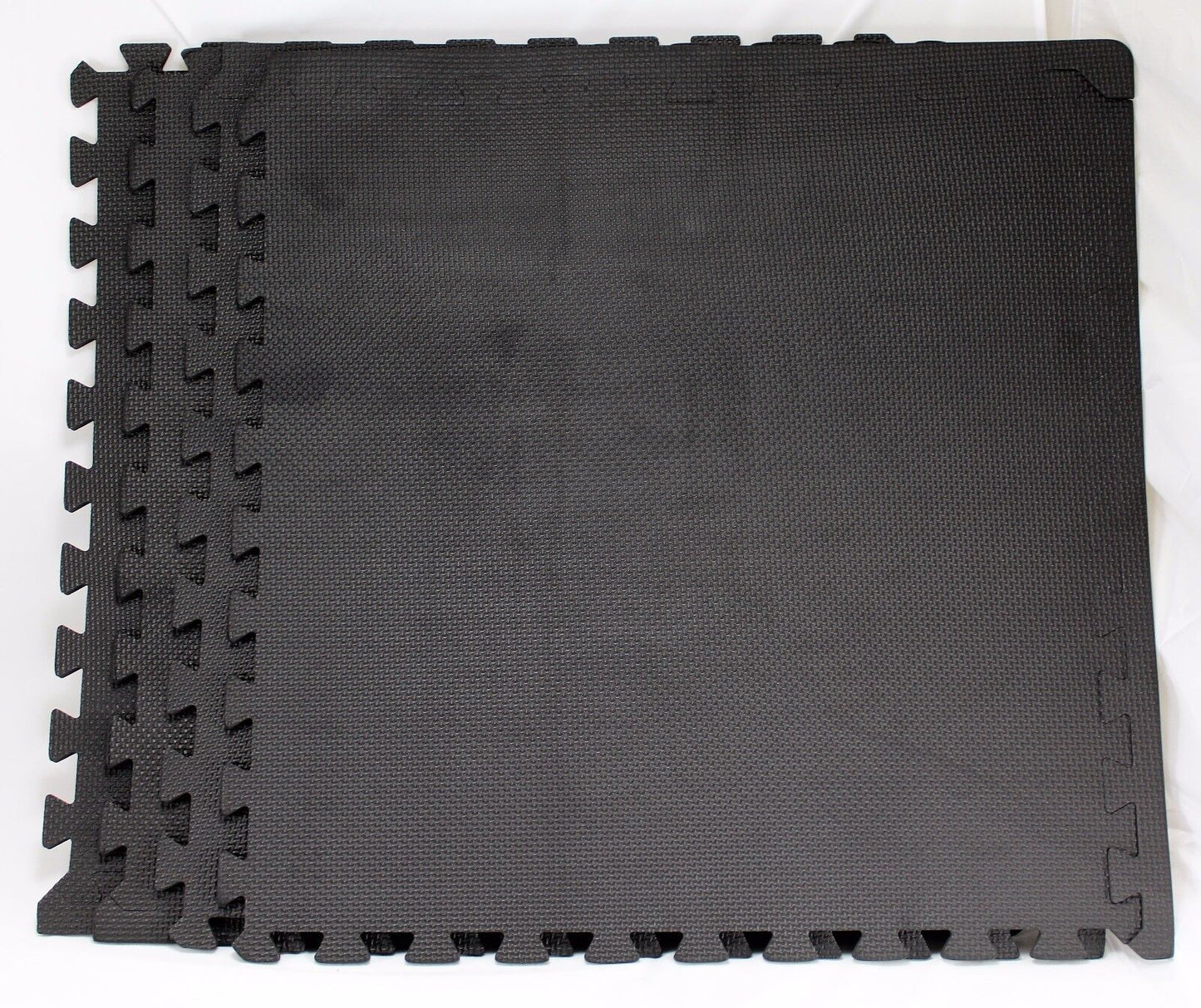 Black Interlocking Mat Yoga Exercise Gym Fitness Gymnastics Soft Foam Floor Mats