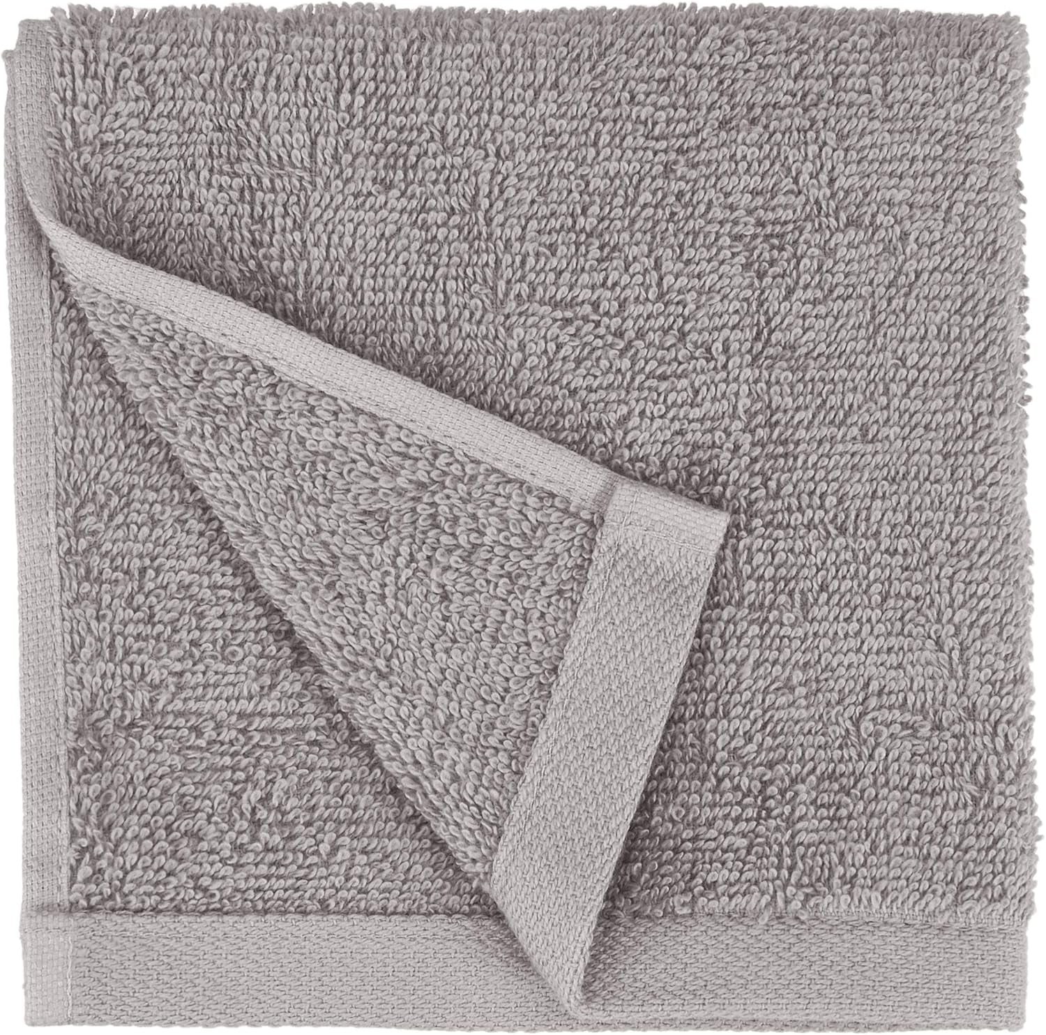 Face Towels for Bathroom, 100% Cotton Extra Absorbent Washcloth, Fast Drying - Salon Towel - 12-Pack, Grey (30 X 30 Cm)